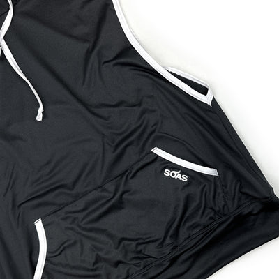 Lightweight Sleeveless Pullover Hoodie Black (Muscle / Short Sleeve / Long Sleeve)