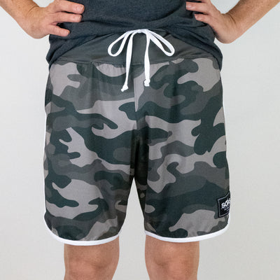 Men's Gray Camo Trunk Short