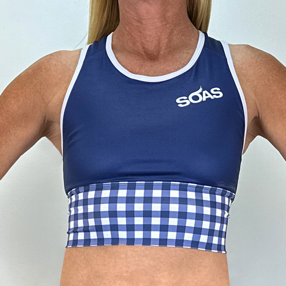 Gingham Traveler Sports Bra (Long & Short)