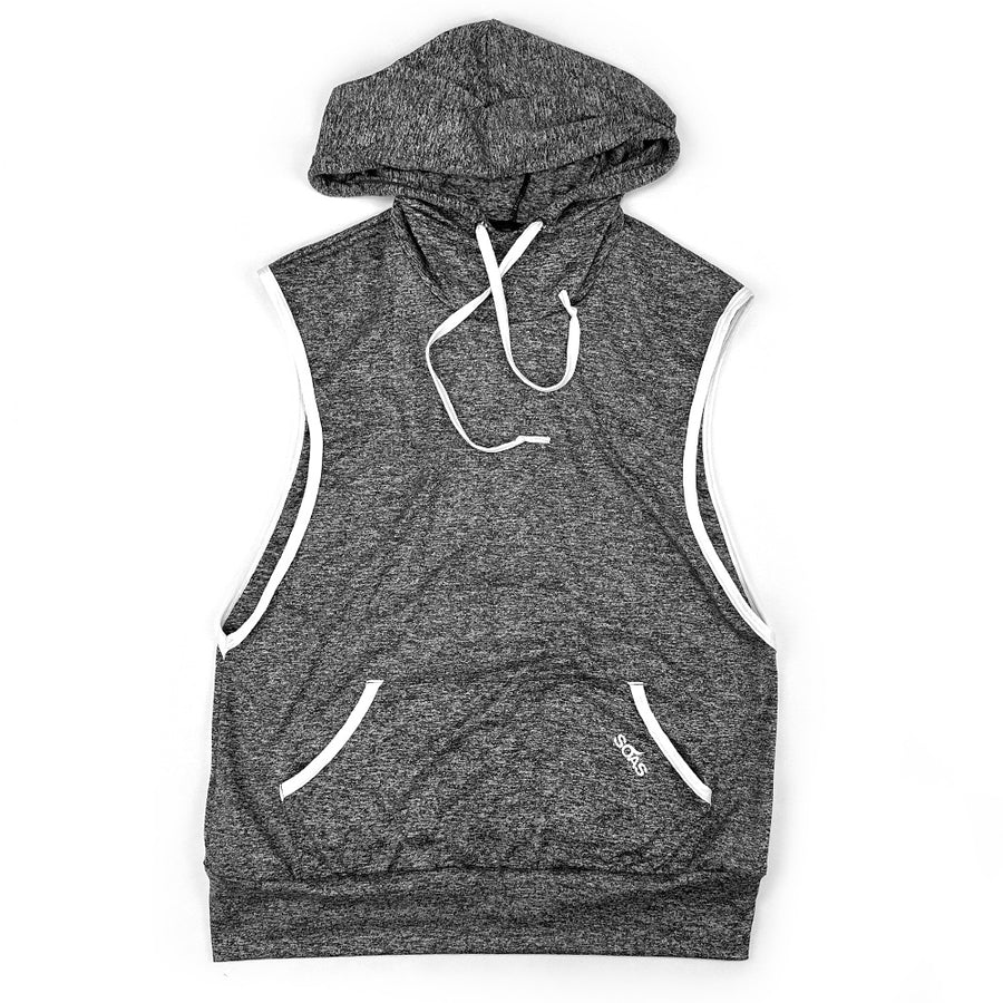 Lightweight Sleeveless Pullover Hoodie Heather Grey (Muscle / Short Sleeve / Long Sleeve)