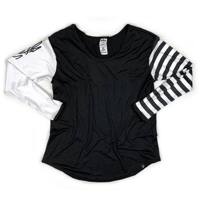 SOAS Everything Top (Short & Long Sleeve) Black / White / Stripe