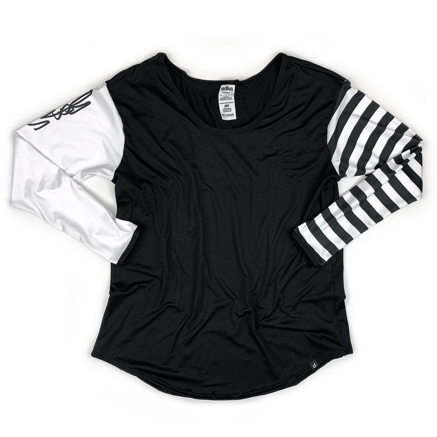 SOAS Everything Top (Short & Long Sleeve) Black / White / Stripe