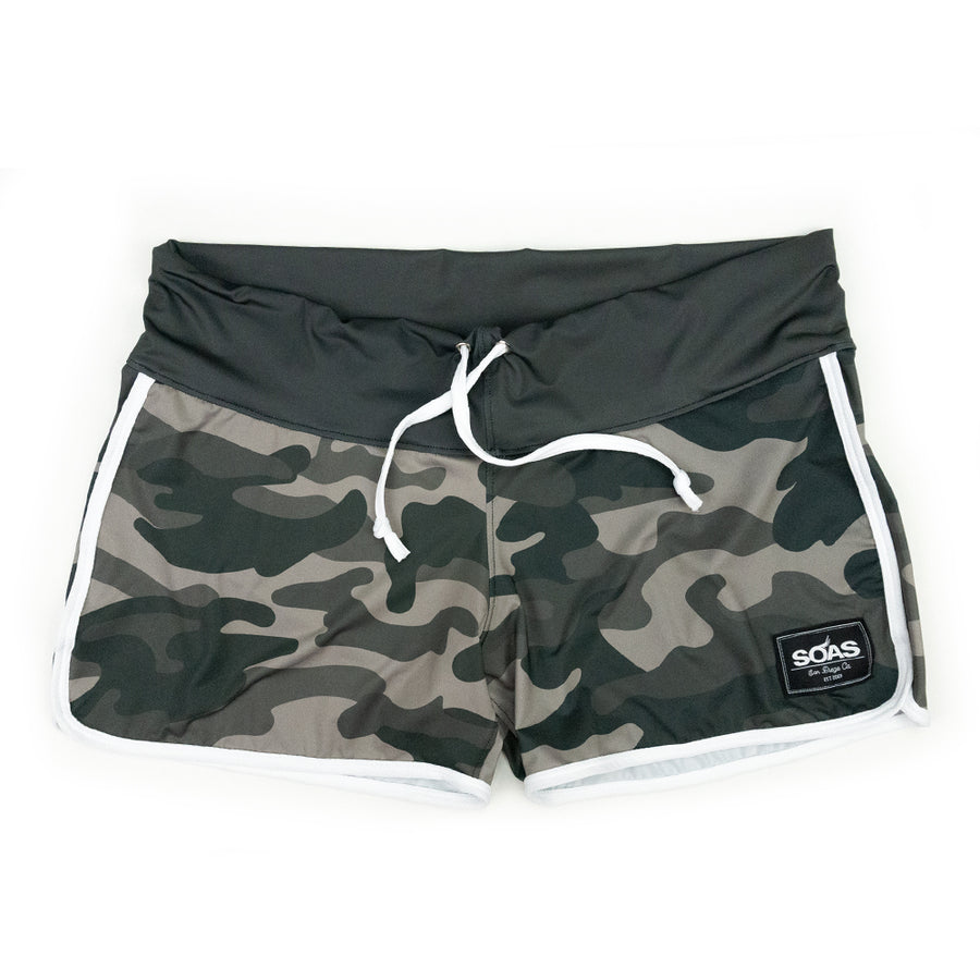 Gray Camo Trunk Short