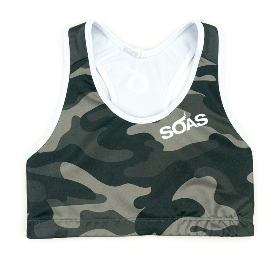 Gray Camo Sports Bra