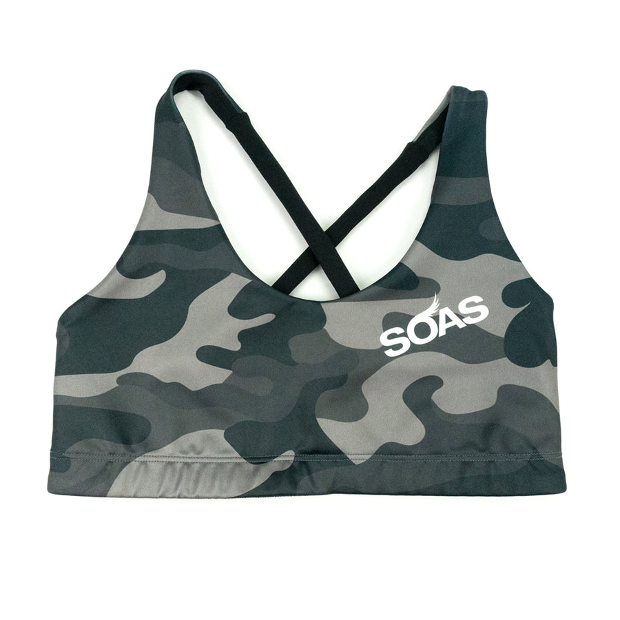 Gray Camo X Bra