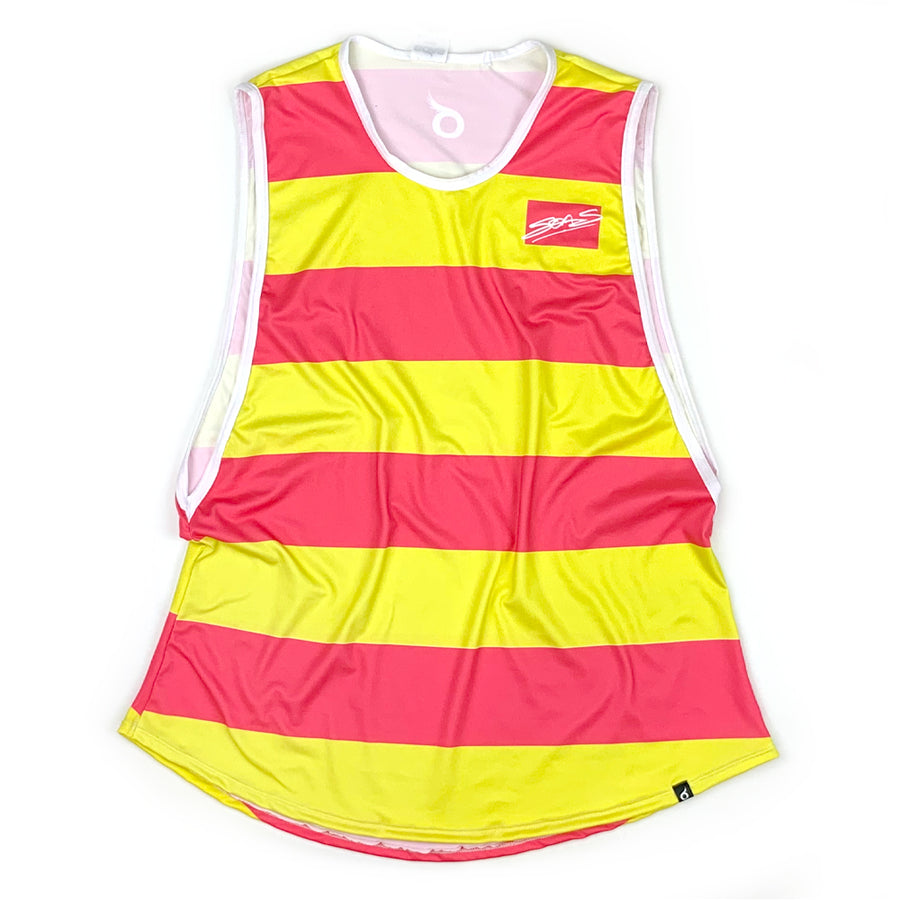 Everything Top (Muscle Tank) Turf Club Coral Stripes
